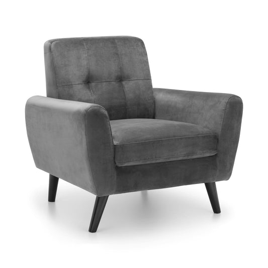 Gray armchair on a white background