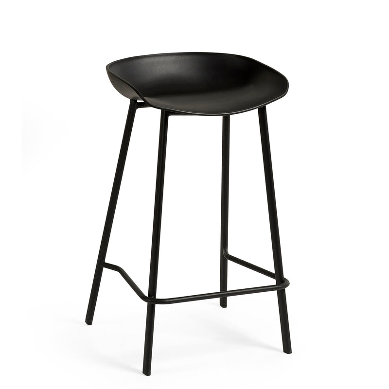 Black bar stool on a white background