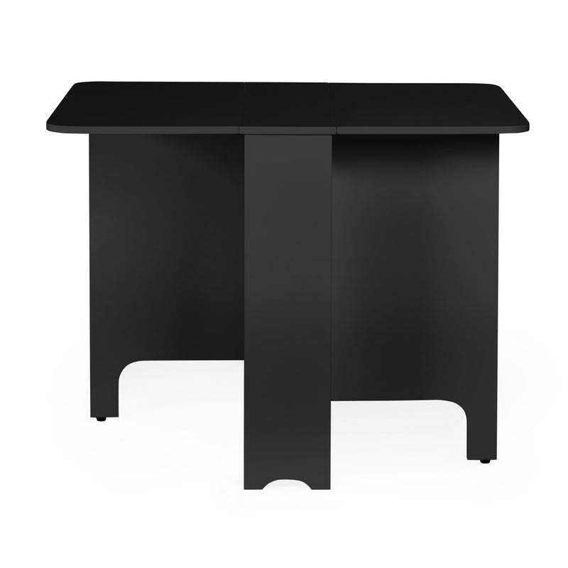 Black desk on a white background