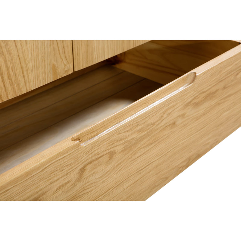 Curve 2 Door 1 Drawer Wardrobe 93cm - Oak