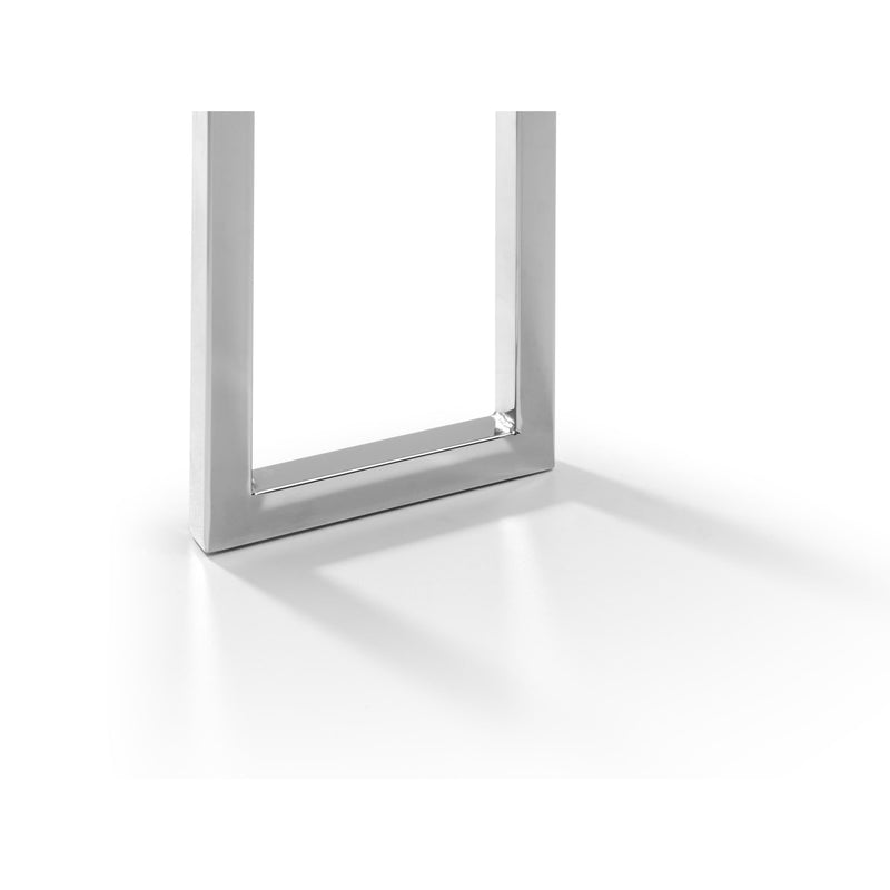 Silver metal frame on a white background