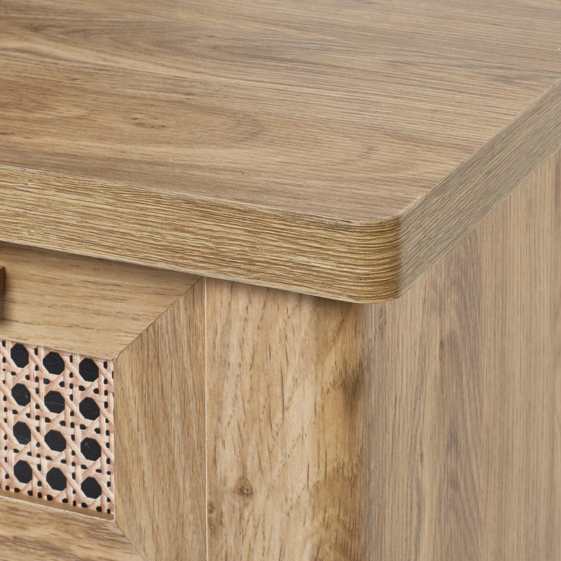 Close-up of a wooden surface with a geometric pattern