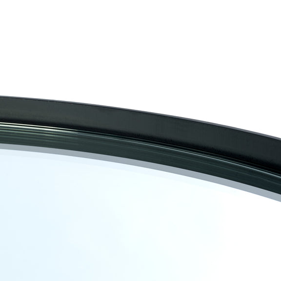 Close-up of a black rim on a white background