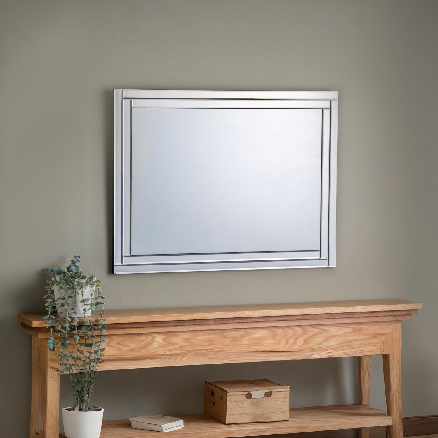 Deco 60cm Frameless Wall Mirror - Glass Finish