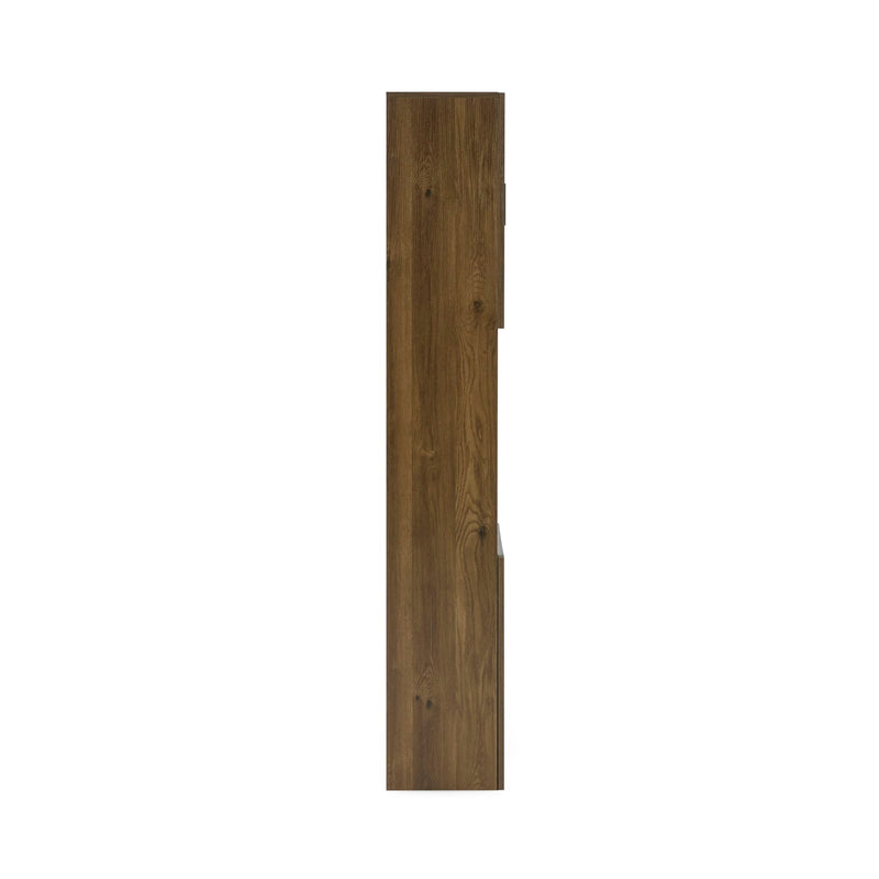 Wooden panel on a white background
