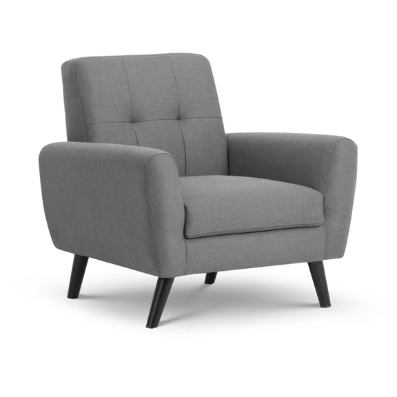 Gray armchair on a white background