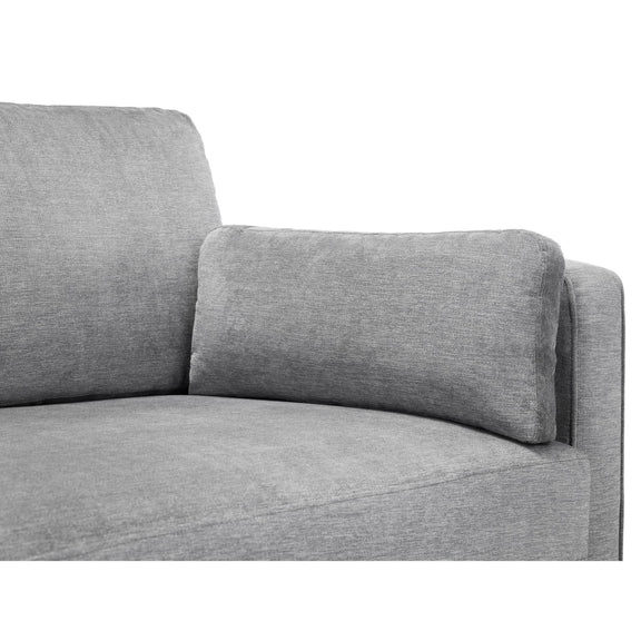 Gray sofa with a white background