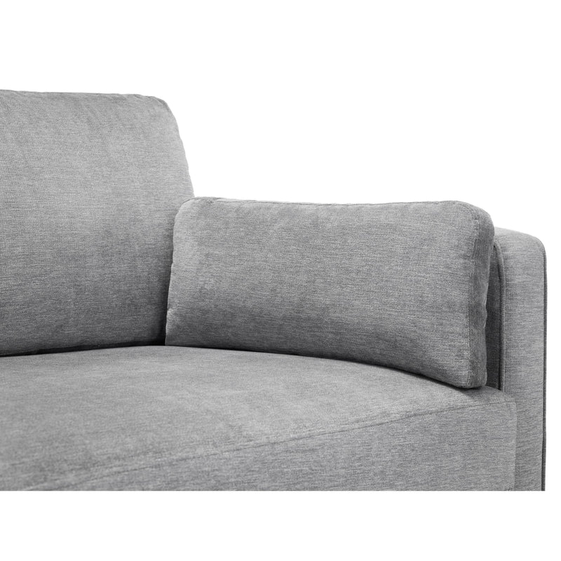 Gray sofa with a white background