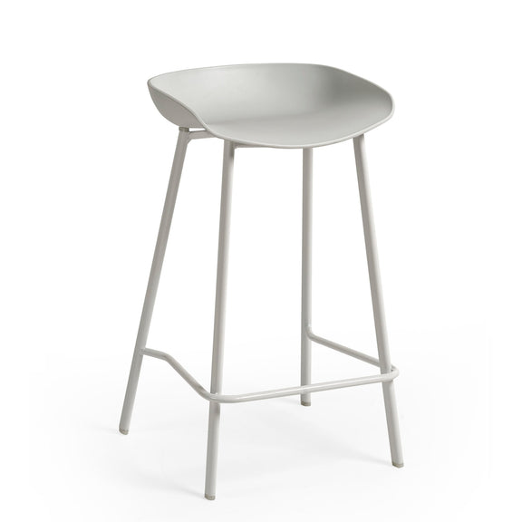 White bar stool on a white background