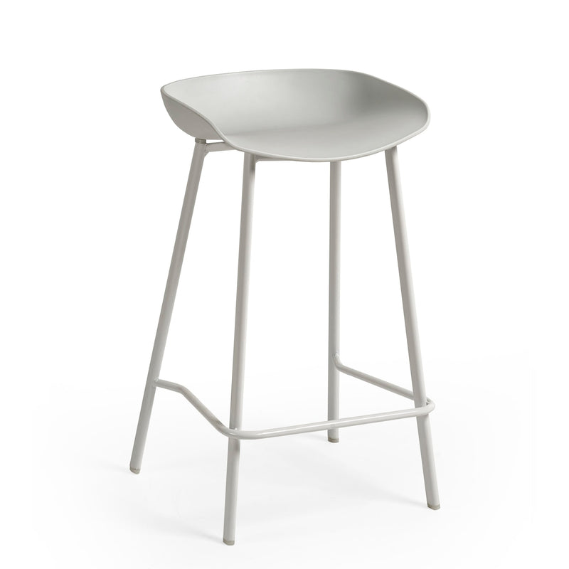 White bar stool on a white background