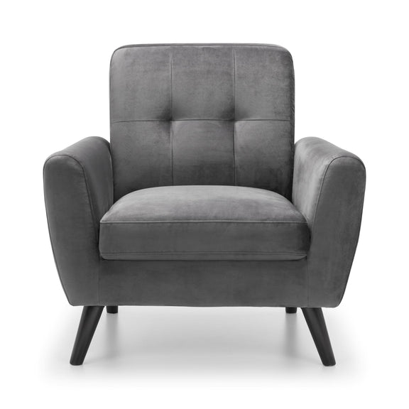 Gray armchair on a white background