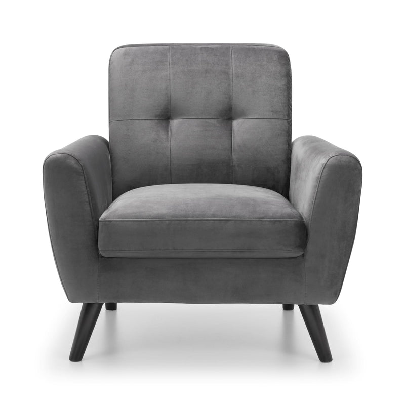 Gray armchair on a white background