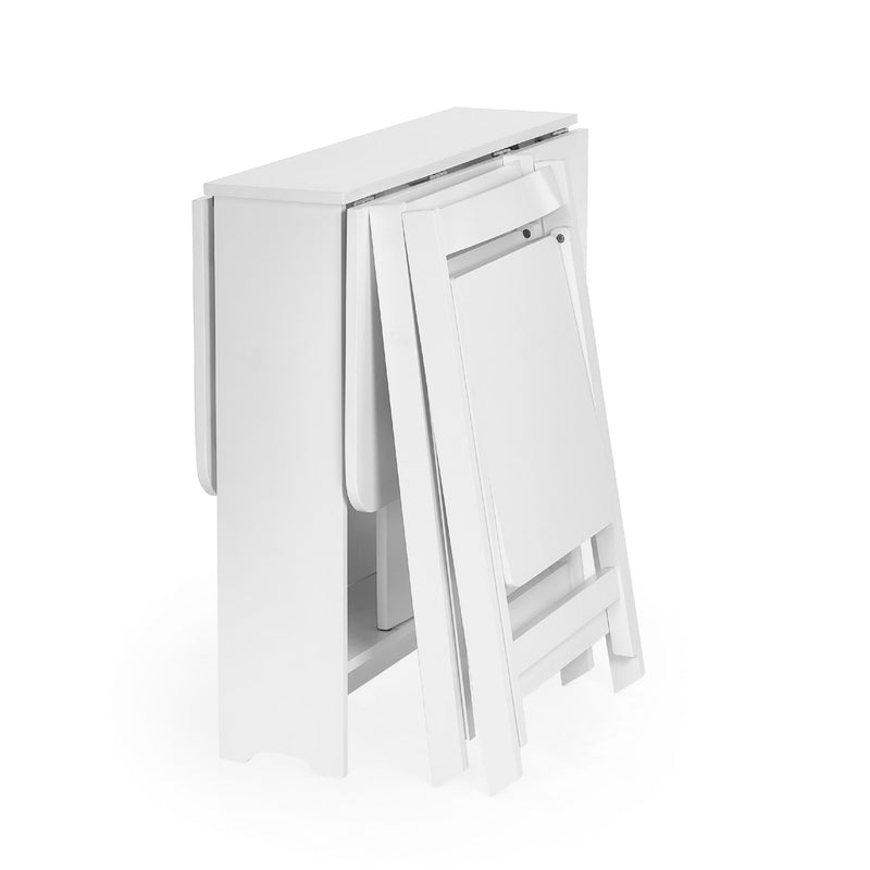 White wall-mounted cabinet with a hinged door on a white background