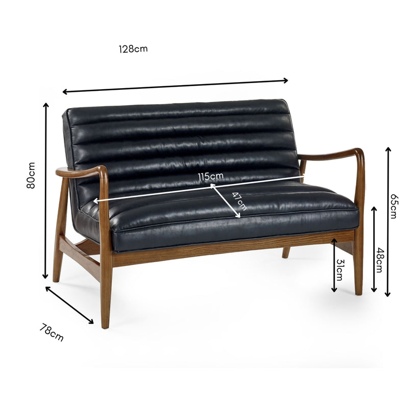 Marshall Faux Leather Sofa - Living Room Seating