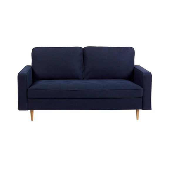 Navy blue sofa on a white background