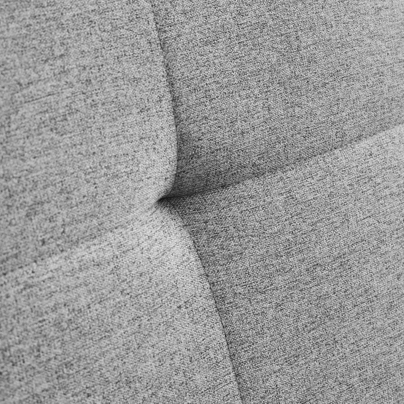 Close-up of gray textured fabric with a subtle pattern