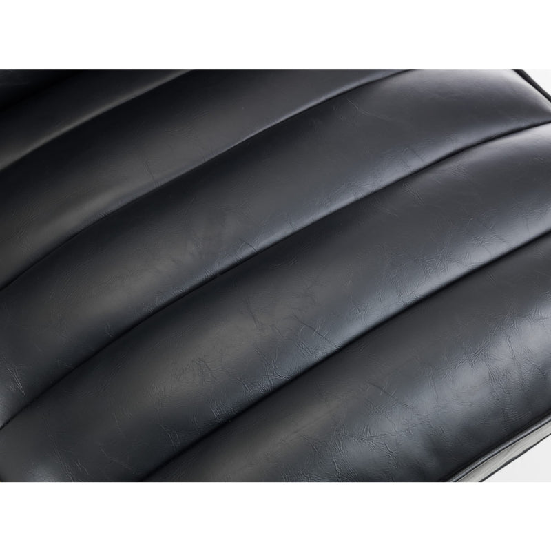 Close-up of black leather texture