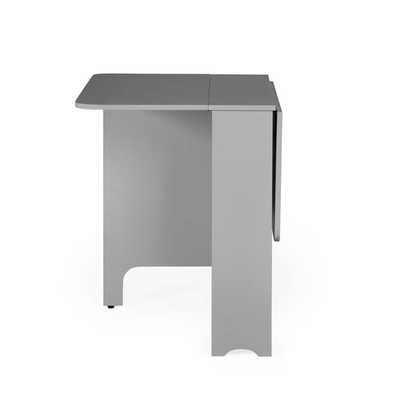 Gray side table on a white background